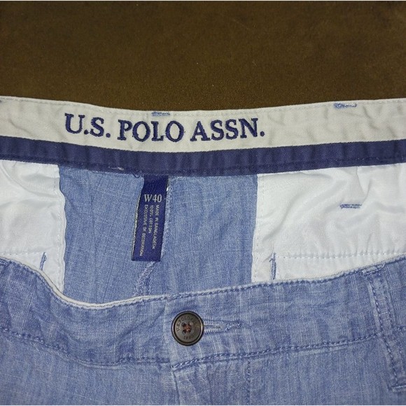 US Polo Association Men's Shorts Blue Size 40 Flat Front - Picture 3 of 5